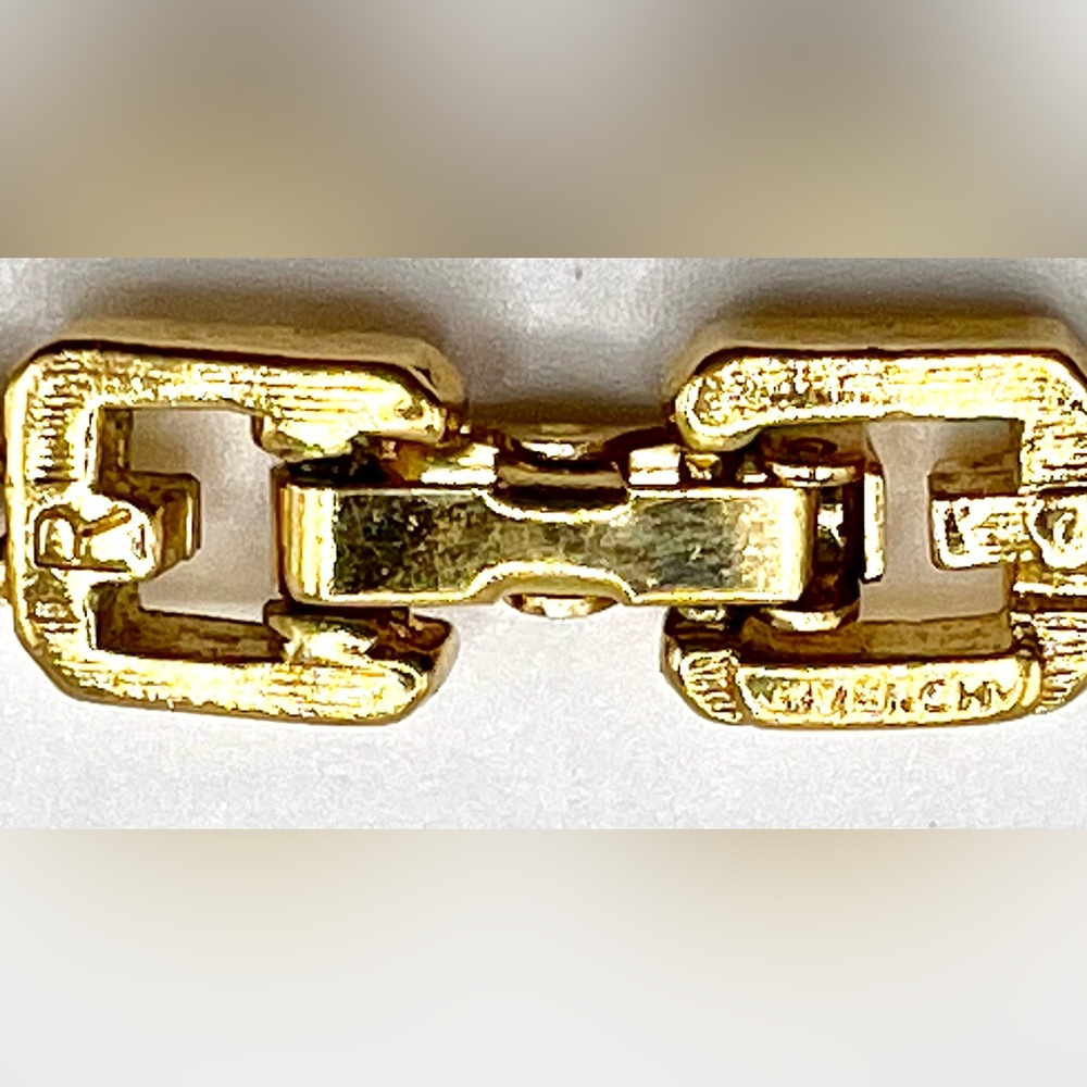 Authentic Vintage Givenchy Gold Logo Necklace - Picture 5 of 8